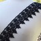1 Yard 3 Inch Black Raven Floral Venice Lace Trim for Sewing and Crafts